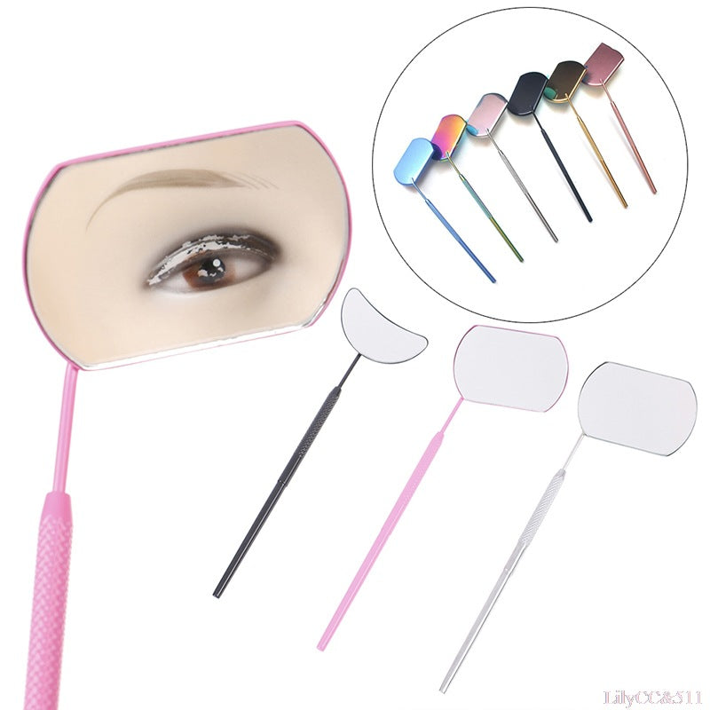 Eyelash Square Check Mirror Grafting Stainless False Lashes