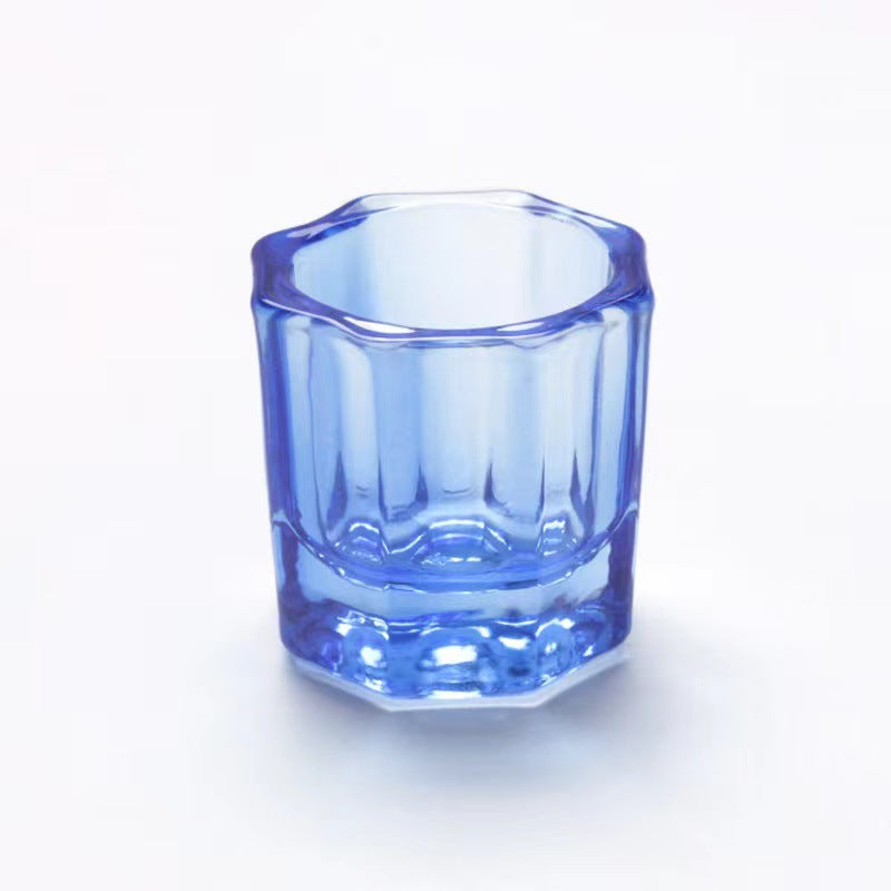 Octagonal Crystal Glasses Glass Cup For Nail Tool Set