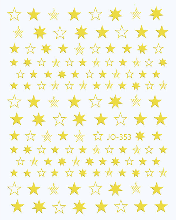 Flash Five-pointed Star For Wear Macaron Nail Stickers