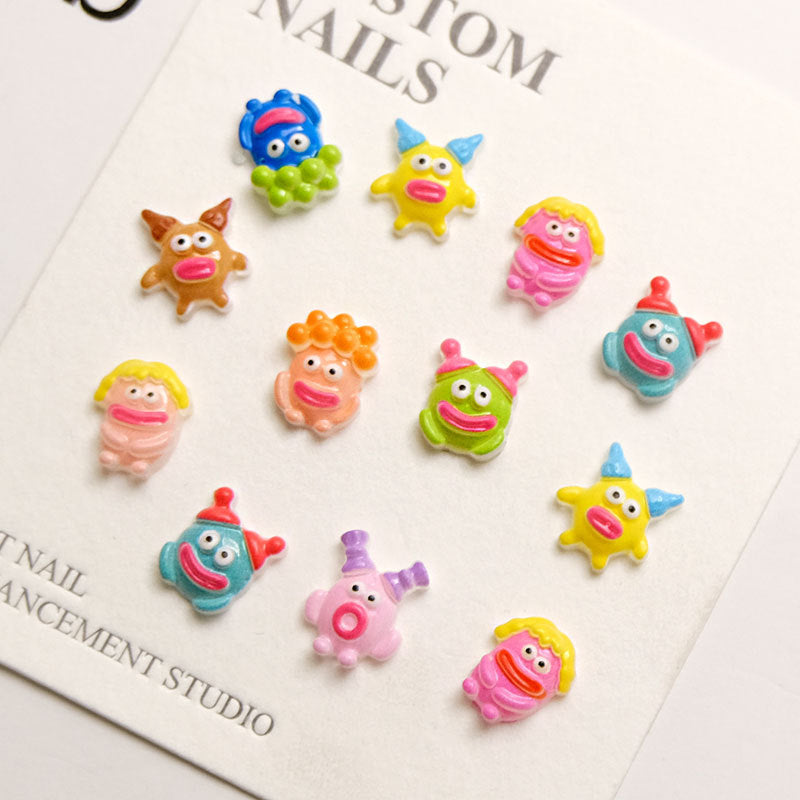 Cartoon Perm Sausage Mouth Clips Ornament Nail Care Nail Art