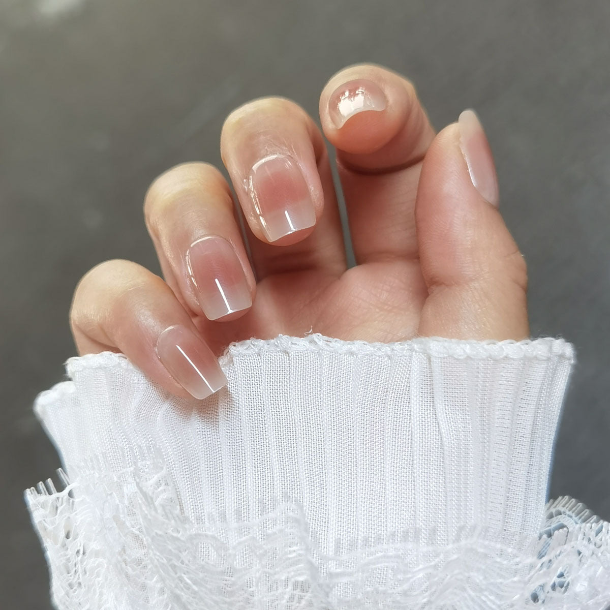 Code Astuce Blush Dégradé Préfabriqué Port Court Long Nail Art