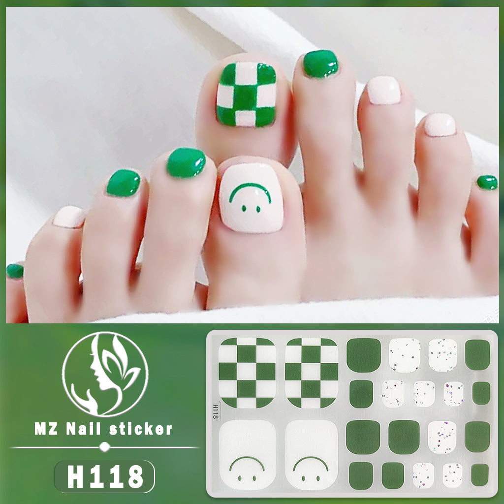 Feet Paper Imitation Diamond Waterproof Durable Nail Stickers