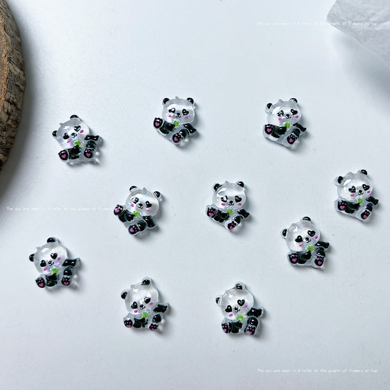 Style Ornament Cute Little Panda Cartoon Nail Care Nail Art