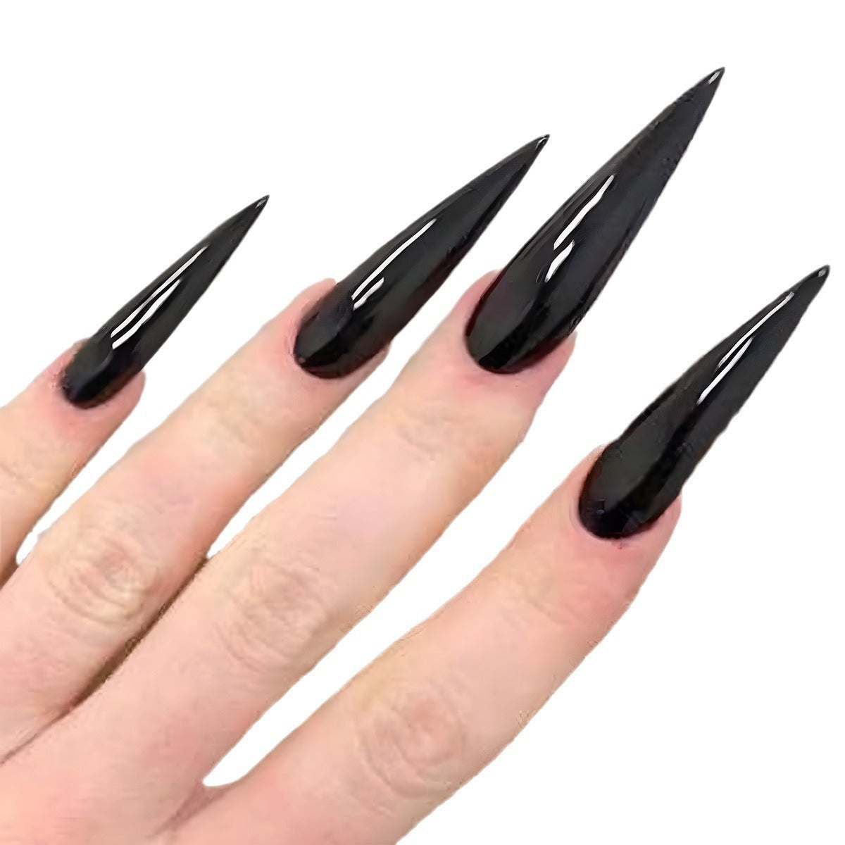 Pointed Dark Series Fake Nails Removable Nail Art