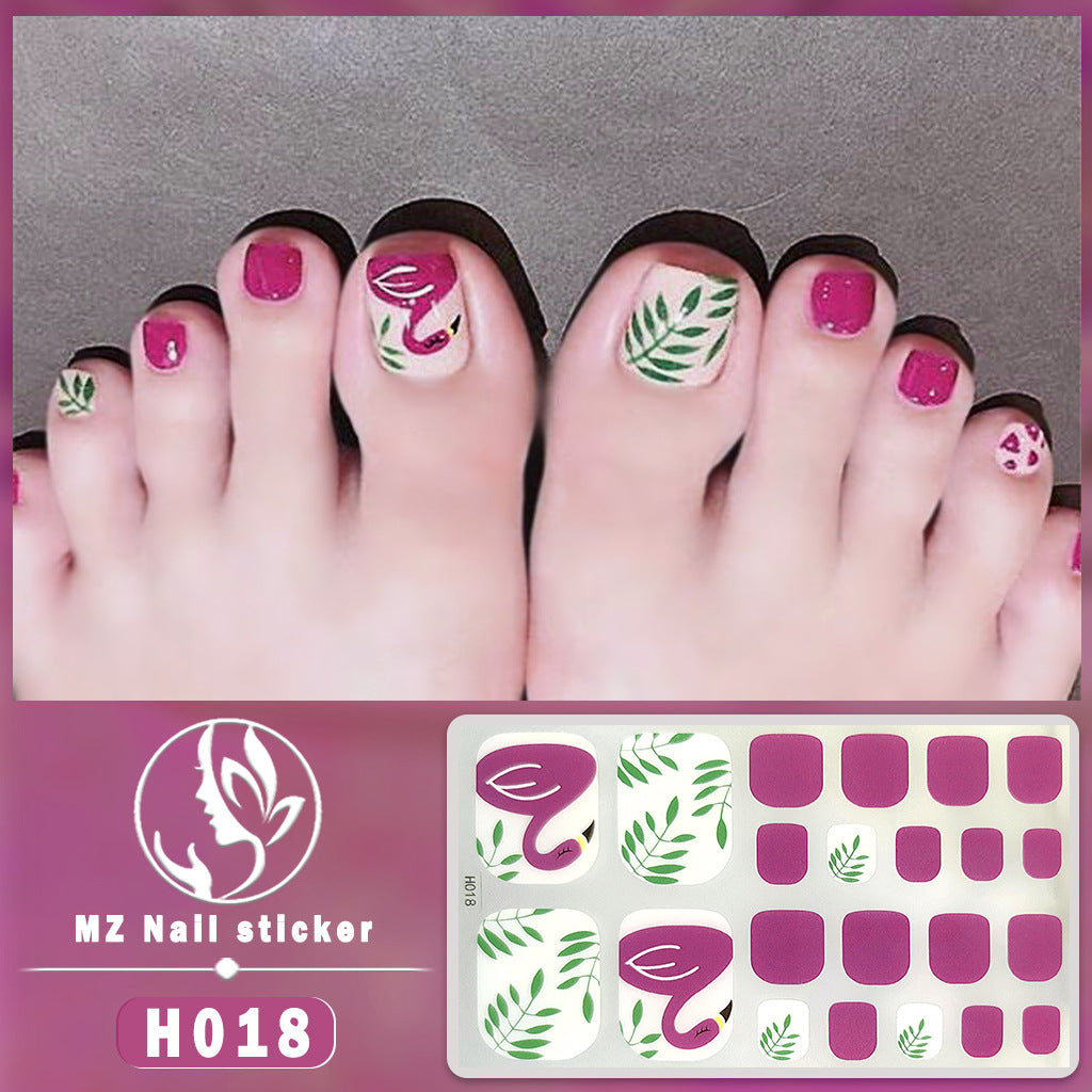 Feet Paper Imitation Diamond Waterproof Durable Nail Stickers