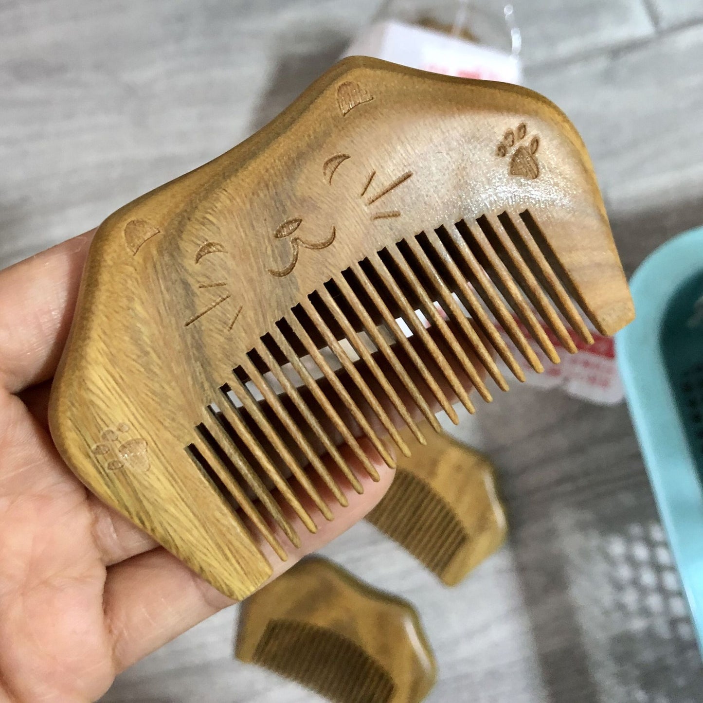 Brosses à cheveux et peignes de massage en bois à dents fines et larges