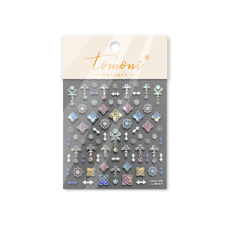 Shell Light National Style Palace Concubine Nail Stickers