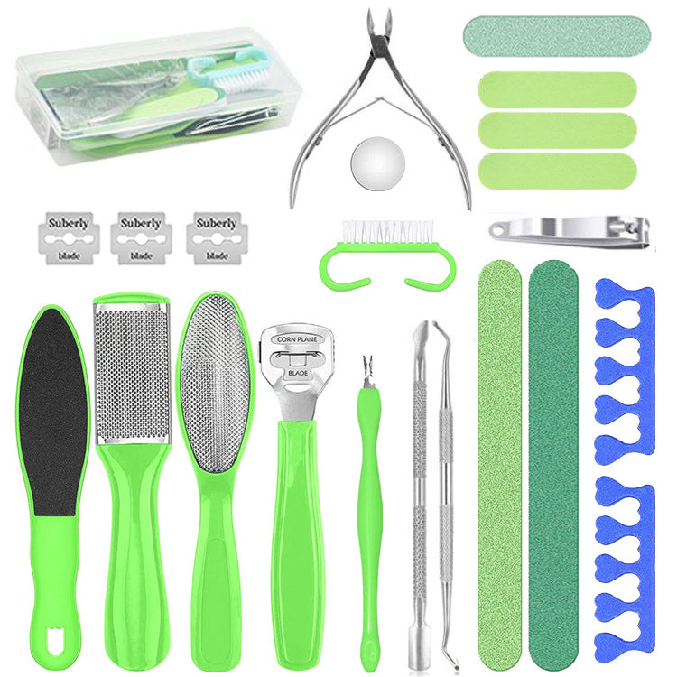 Ensemble de limes à pied, limes à pédicure, outils pour callosités et ongles