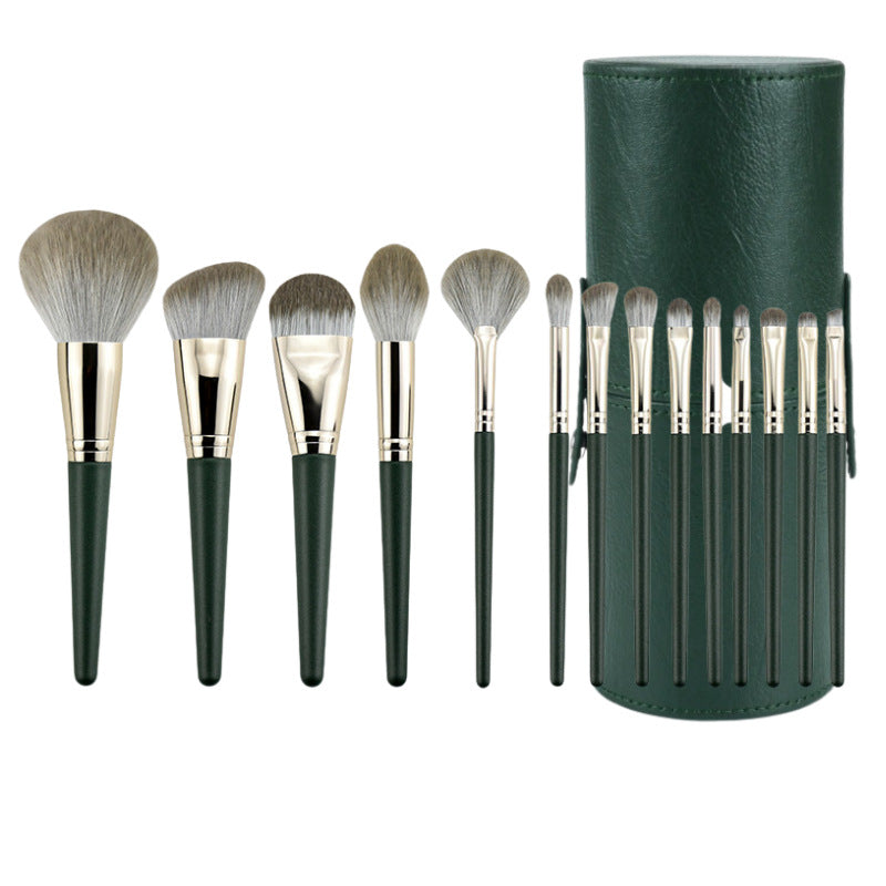 Green Cloud Brush Wooden Handle Super Soft Fine Makeup Brushes Accessories