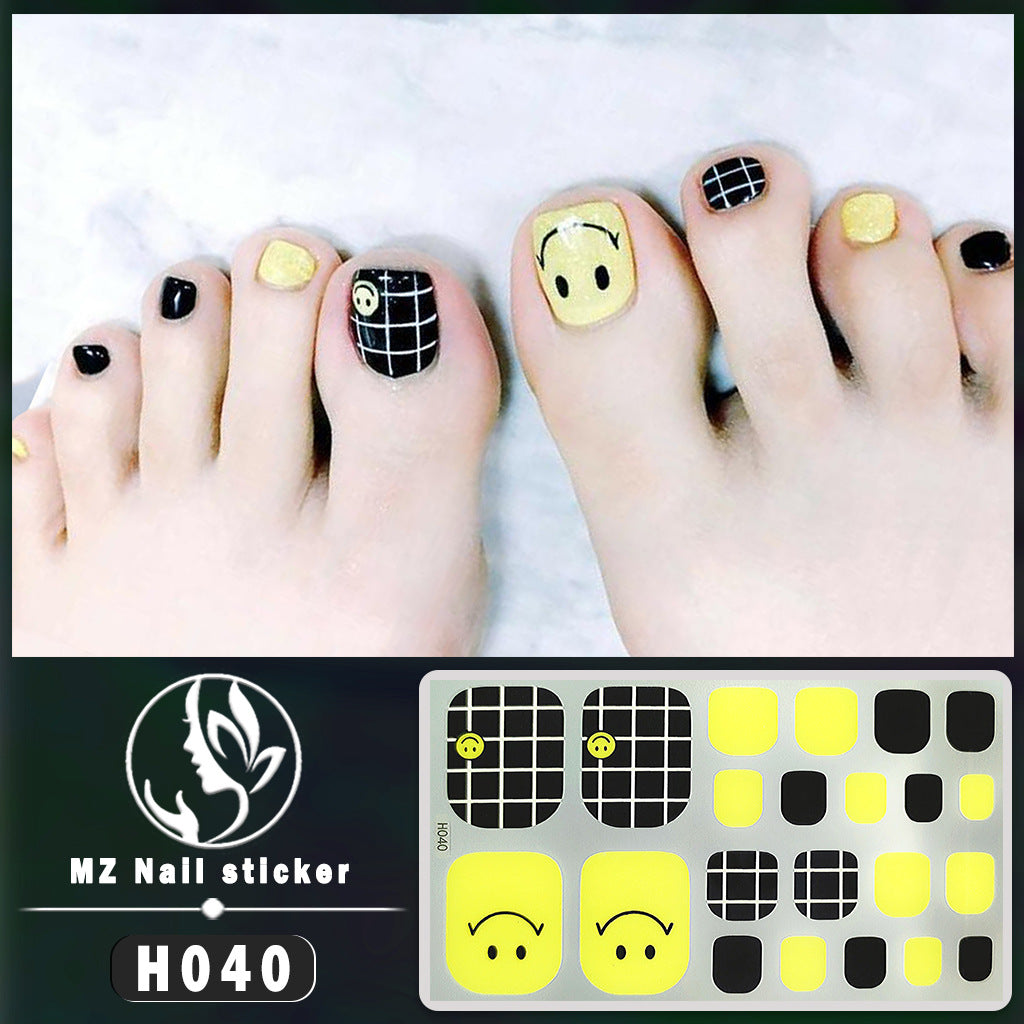 Feet Paper Imitation Diamond Waterproof Durable Nail Stickers