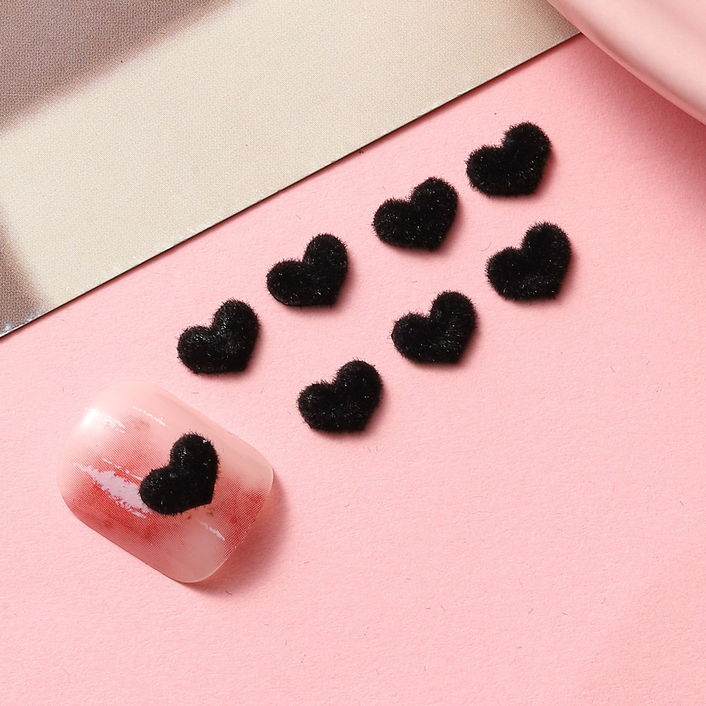 Heart Ornament French Flocking Small Love Nail Care Nail Art