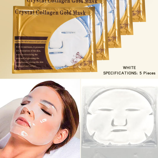 Pièce de soin du visage hydratant et éclaircissant au collagène cristal doré