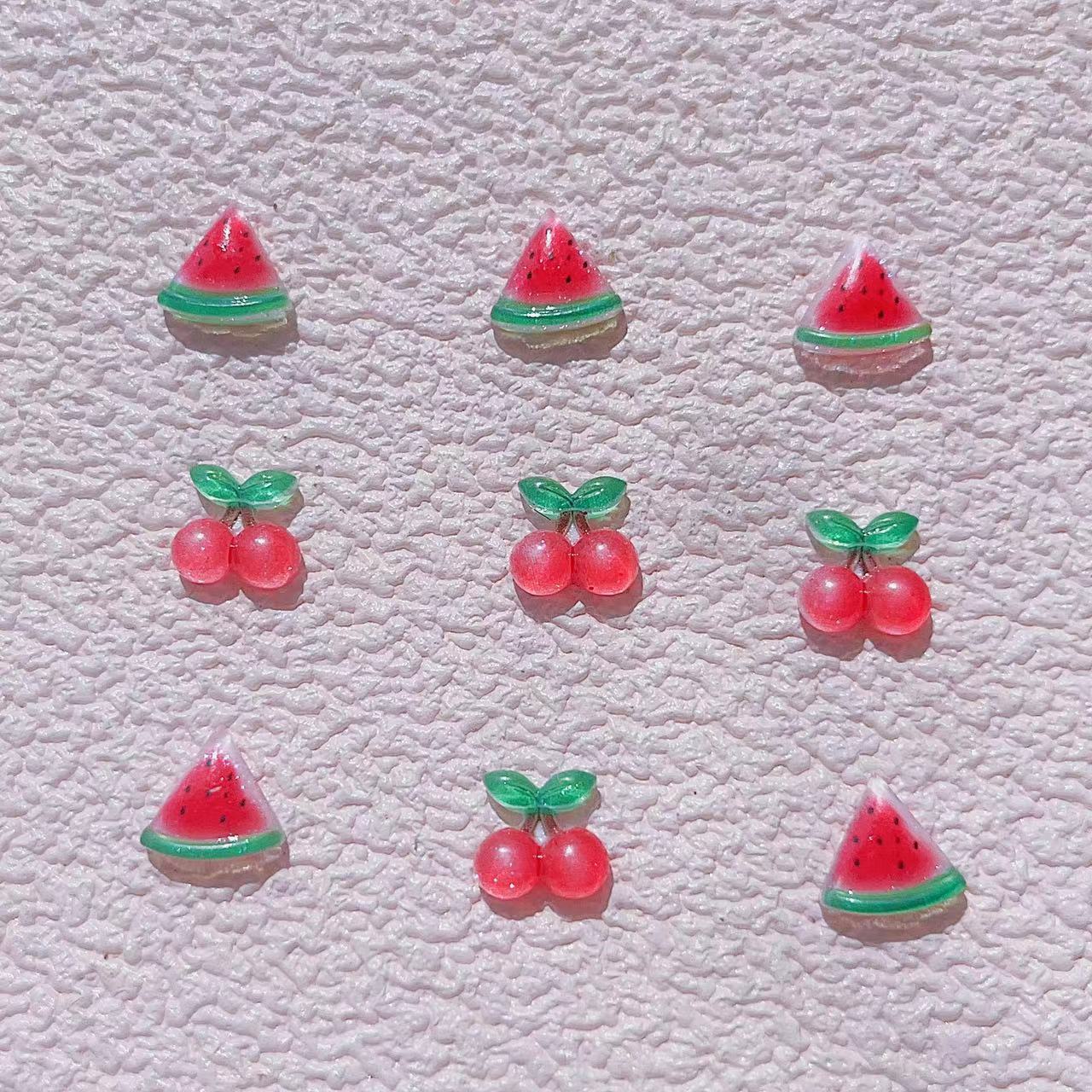 Fresh Frozen Fruit Series Watermelon Cherry Nail Care Nail Art