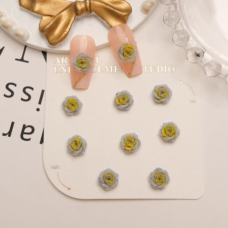 Three-dimensional Rose Ornament Live Broadcast Luminous Nail Care Nail Art