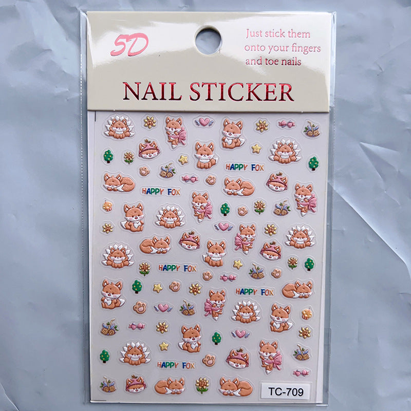 Relief Three-dimensional Cartoon Hand Account Goo Card Nail Tool Set