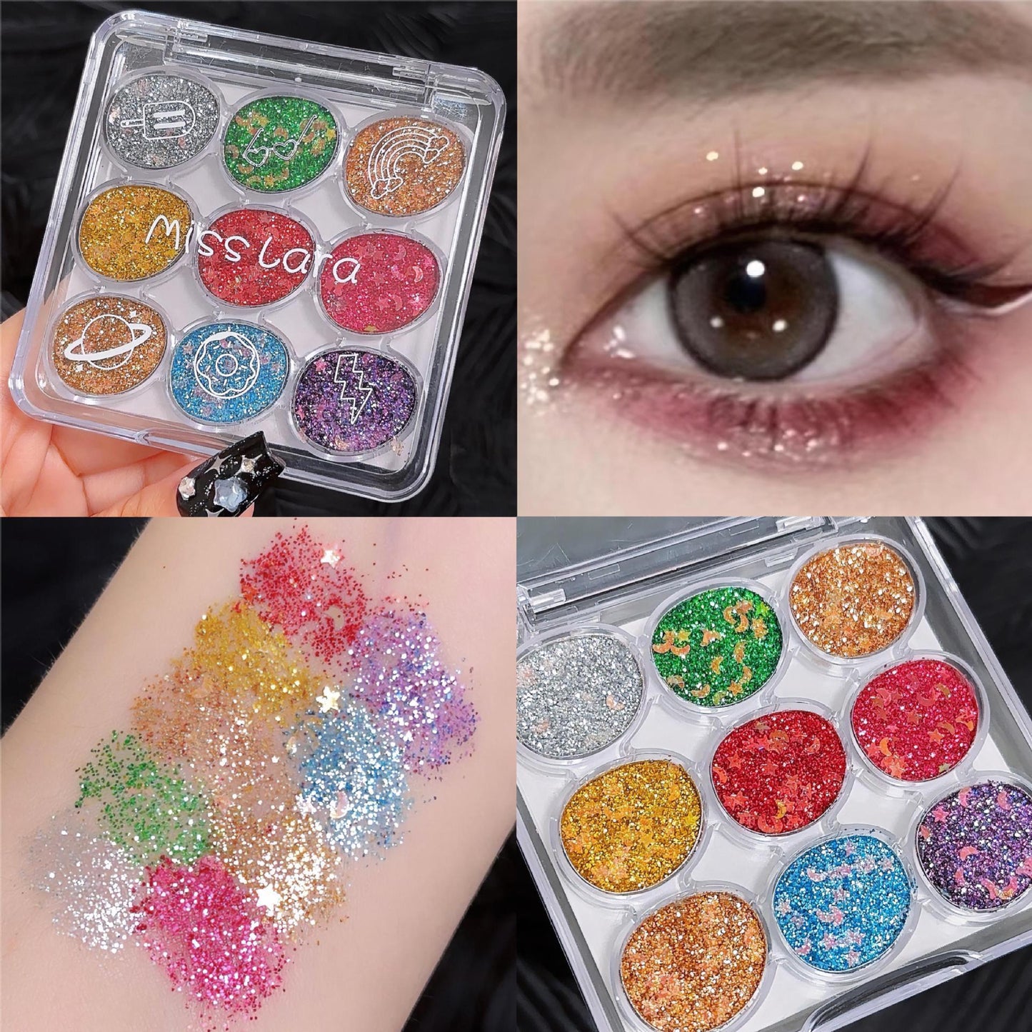 Shadow Plate Shimmering Powder Sequins Gel Eyeshadow