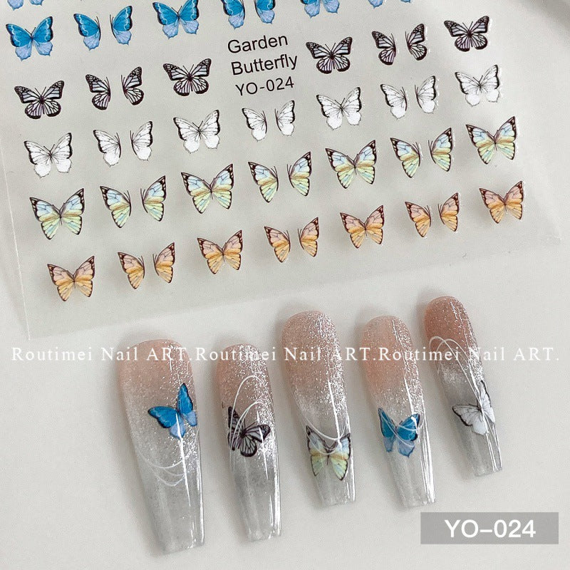 Nœud papillon adhésif minimaliste de style nœud doré pour soins des ongles Nail Art