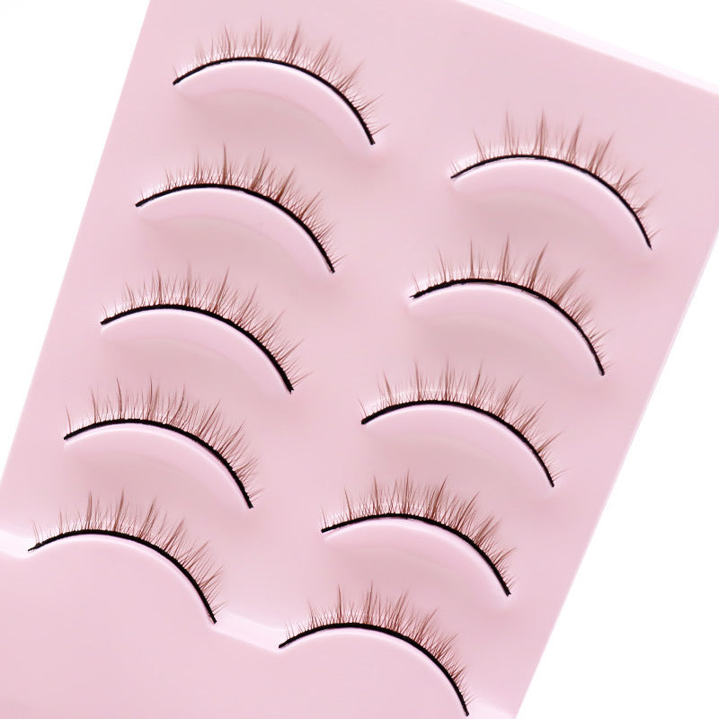 Natural Cross Thick Short Color Eyelashes Plain False Lashes