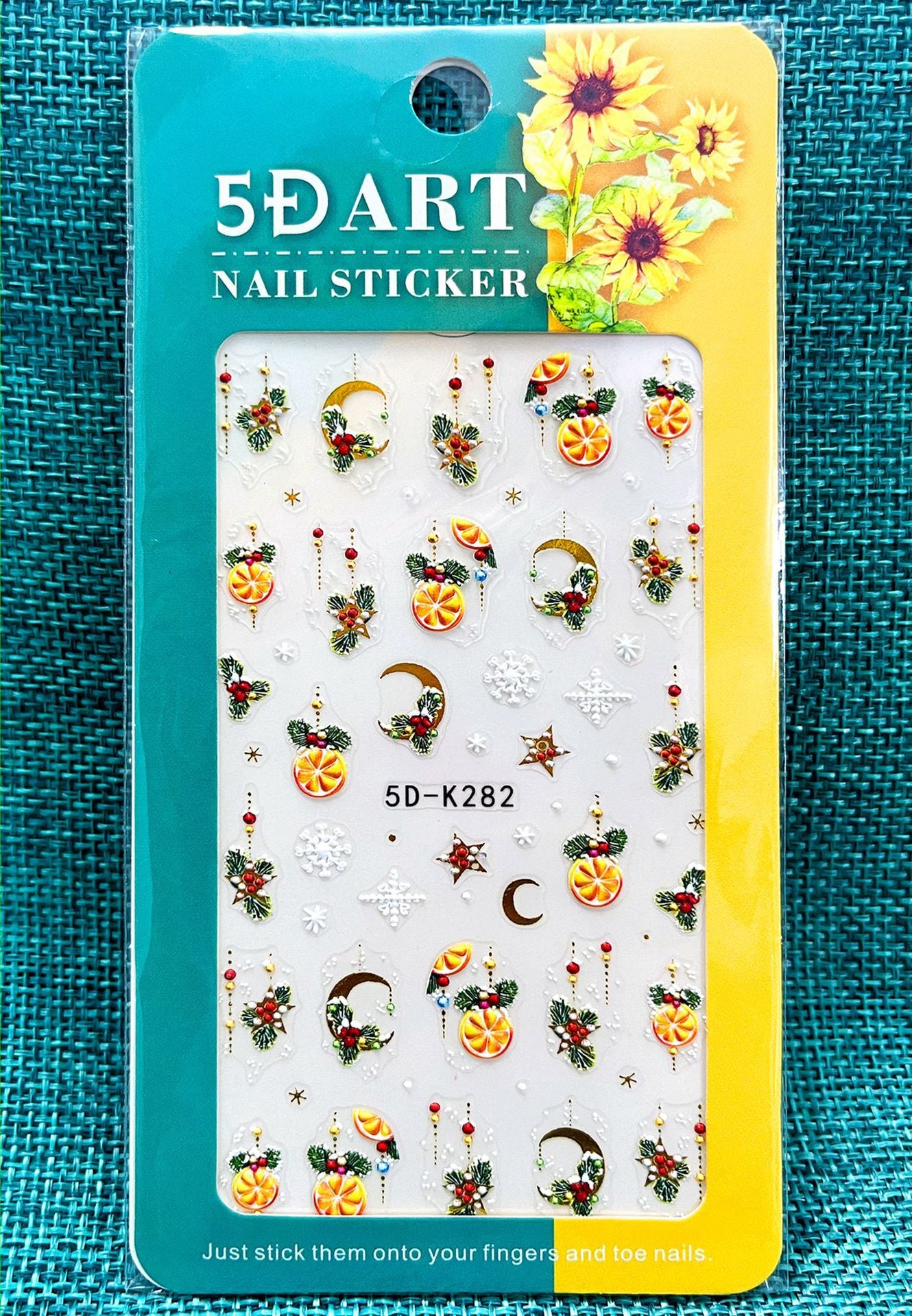 Relief Halloween Beauty Applique Gold Powder Nail Stickers