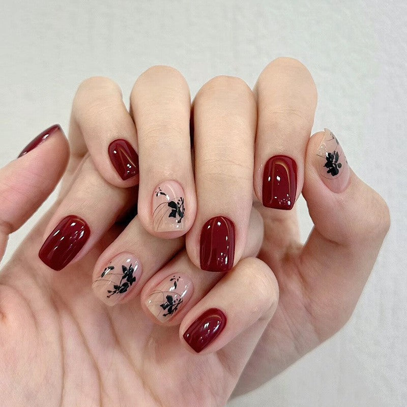 Simple Boiled Water Wear Touch Manicure Nail Stickers