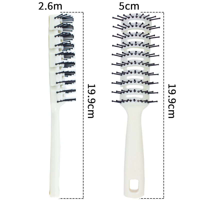 Brosses et peignes à cheveux professionnels en plastique avec tête à huile et dents fines