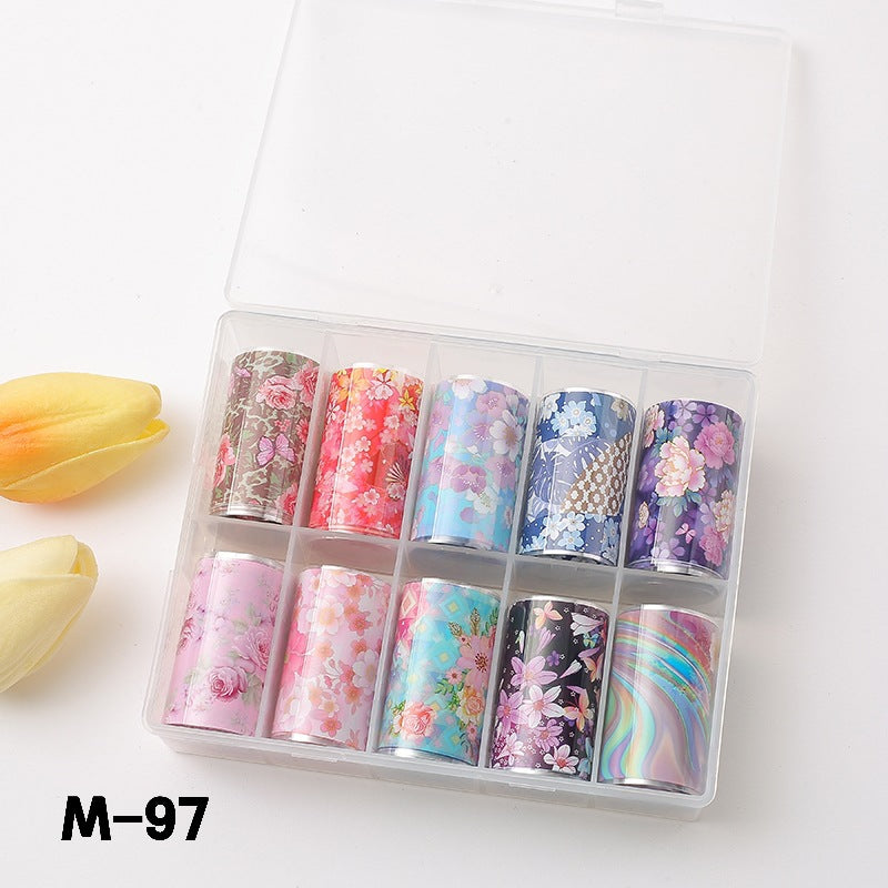 Suit Flower Marble Blooming Snake Pattern Nail Stickers