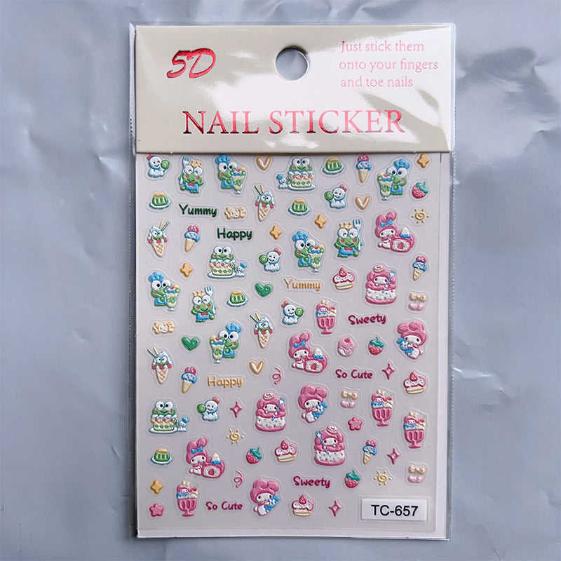 Relief Three-dimensional Cartoon Hand Account Goo Card Nail Tool Set