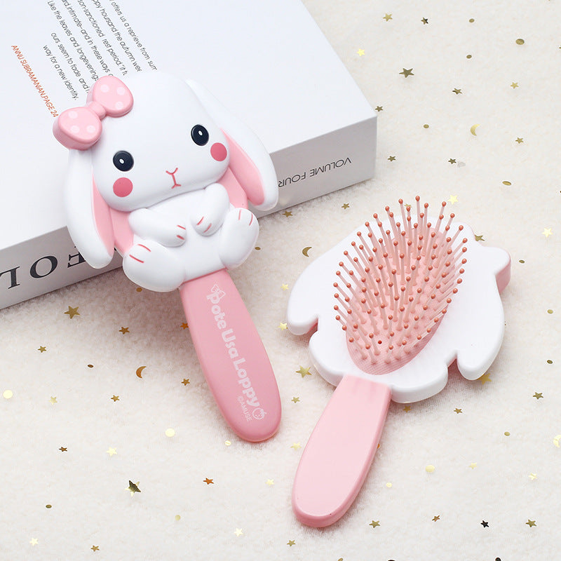 Mini brosses et peignes à cheveux en plastique rose pour la maison