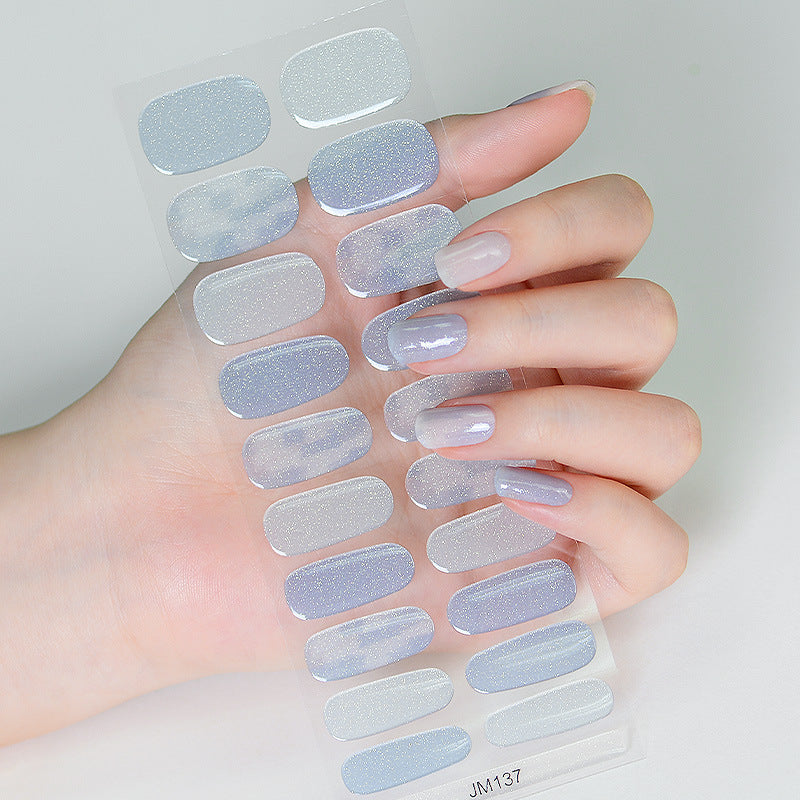 Solid Color Second Generation Flash Uv Nail Stickers