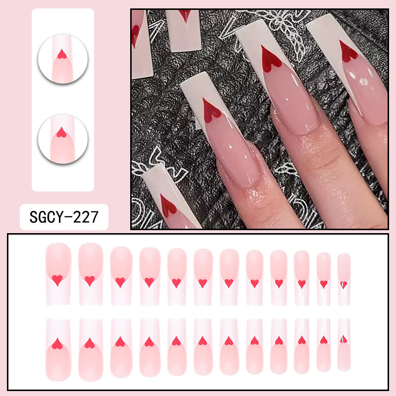 Style de pointe longue Porter des pointes chaudes Nail Art