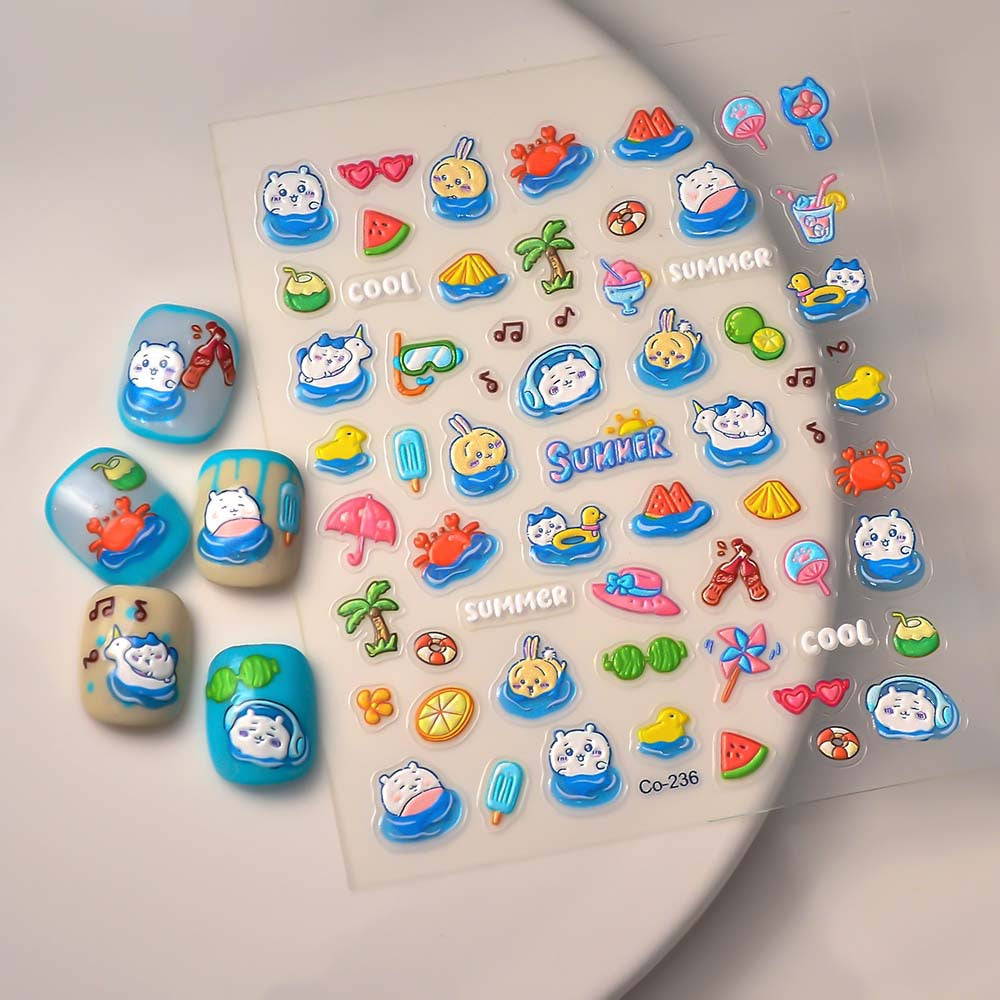 Source International Trade City Cute Cartoon Nail Stickers