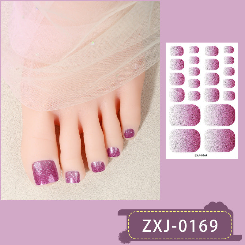 Onion Flash Toe Gradient Cat Foot Nail Stickers