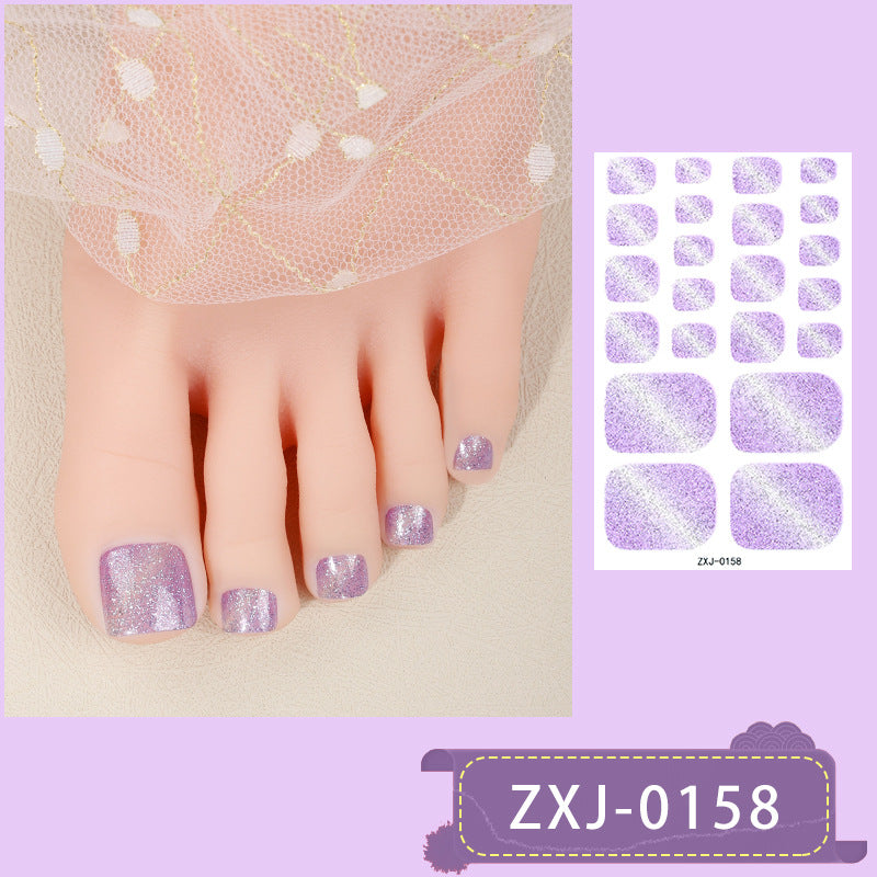 Onion Flash Toe Gradient Cat Foot Nail Stickers