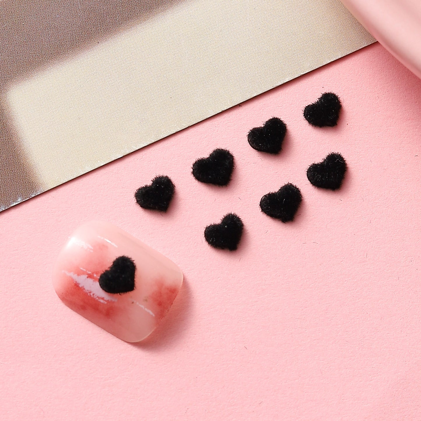 Heart Ornament French Flocking Small Love Nail Care Nail Art