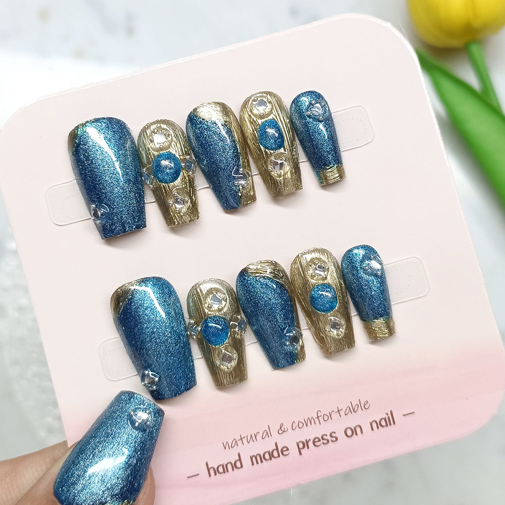 Patch UV Crystal Cat's Nail Art Split Code en dix pièces