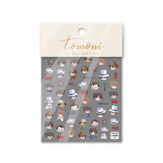 Embossed Hot Style Adhesive Cute Q Nail Stickers