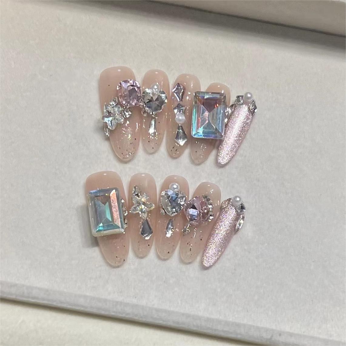 Rhinestone Ball Diamond In The Debris Nail Stickers