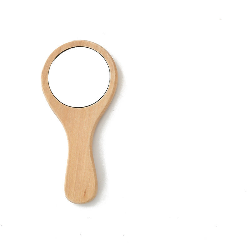 Miroir de voyage pour femmes et hommes, brosses à cheveux et peignes portables en bois massif