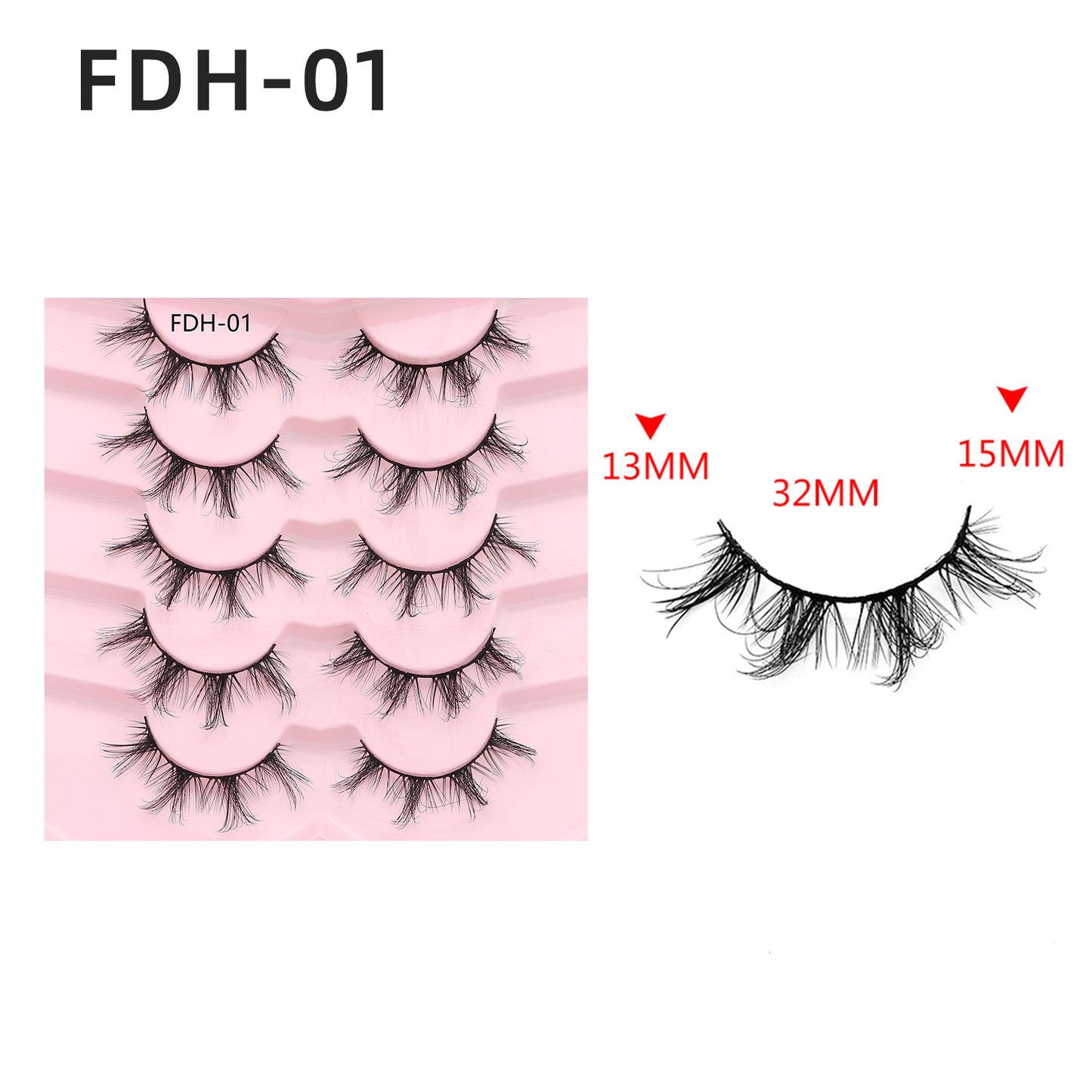 Oblique Flying Segmented Eyelashes Pairs Of Natural False Lashes