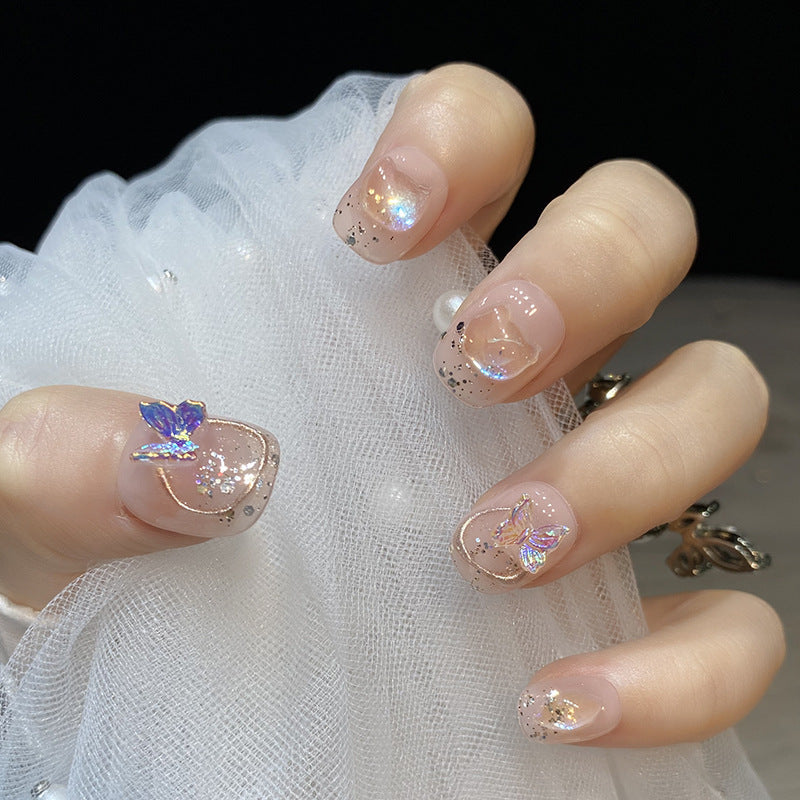 Flower Manicure Handmade Wear Three-dimensional Butterfly Nail Stickers