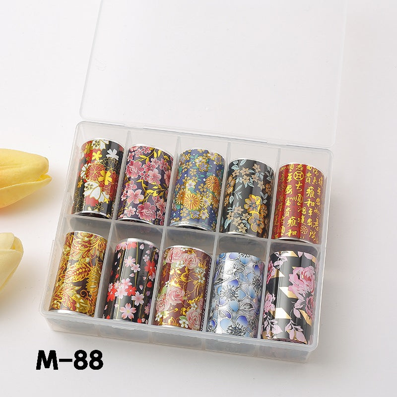 Suit Flower Marble Blooming Snake Pattern Nail Stickers