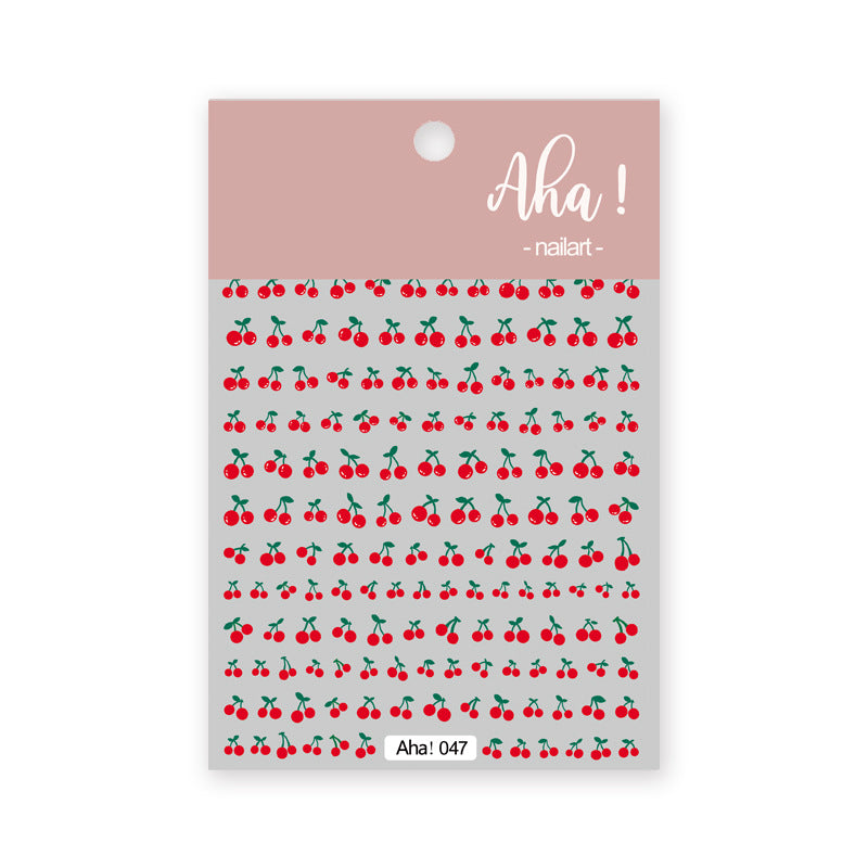 Adhesive Backing Lime Orange Grapefruit Cherry Nail Stickers