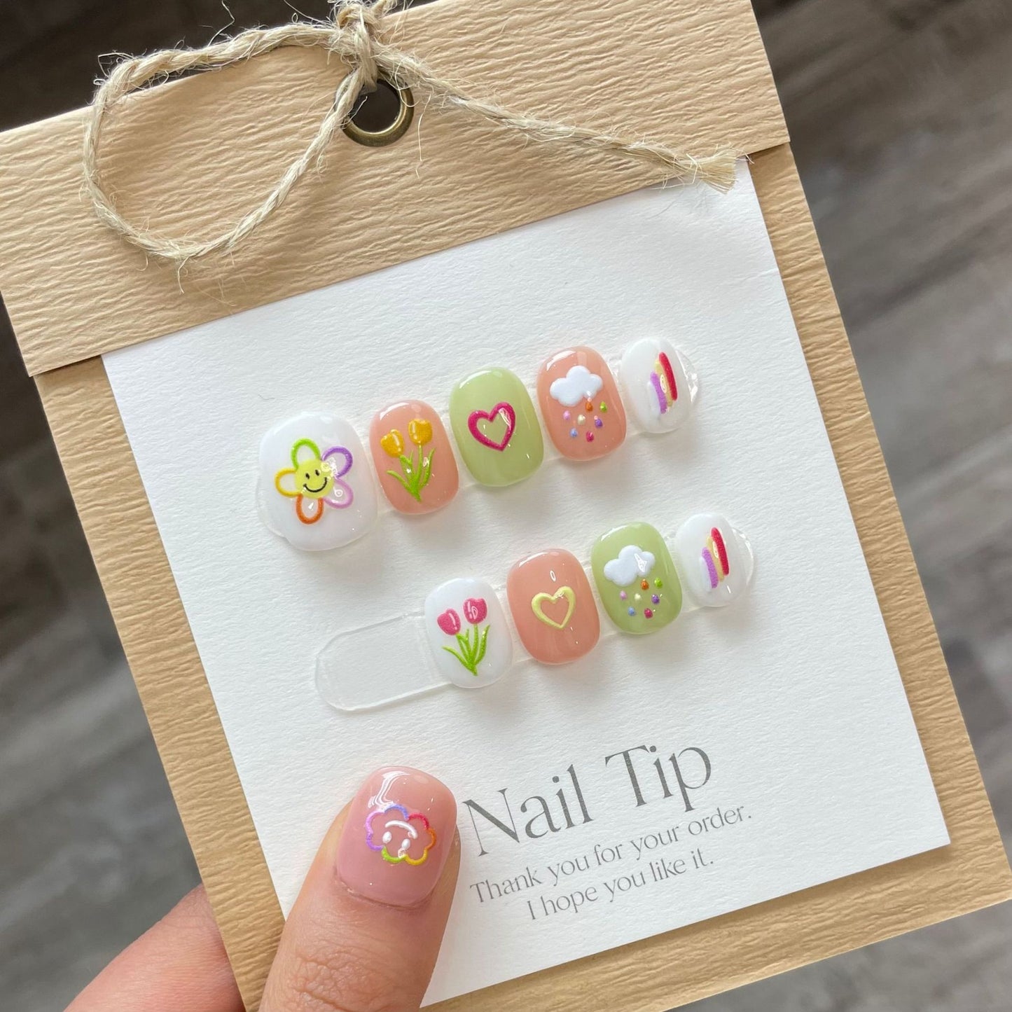 Handmade Wear Collection Fake Nails Removable Nail Stickers