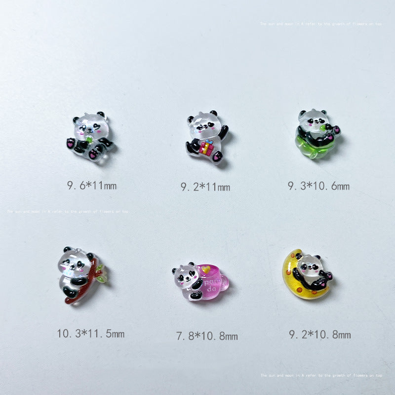 Style Ornament Cute Little Panda Cartoon Nail Care Nail Art