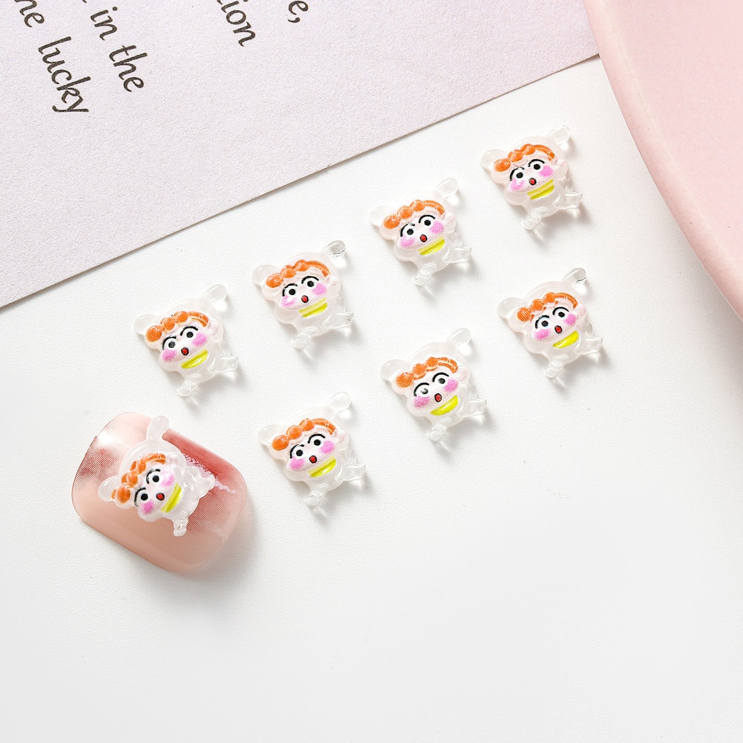 Crayon Cartoon Ornament Funny Story Doll Nail Care Nail Art