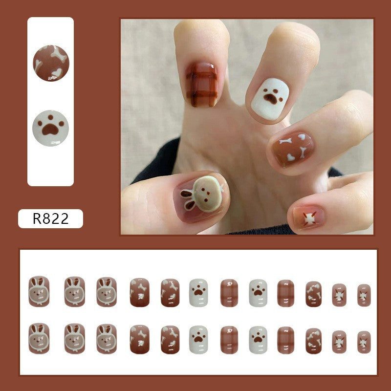 Faux ongles à coller avec de la colle à ongles portable Nail Art