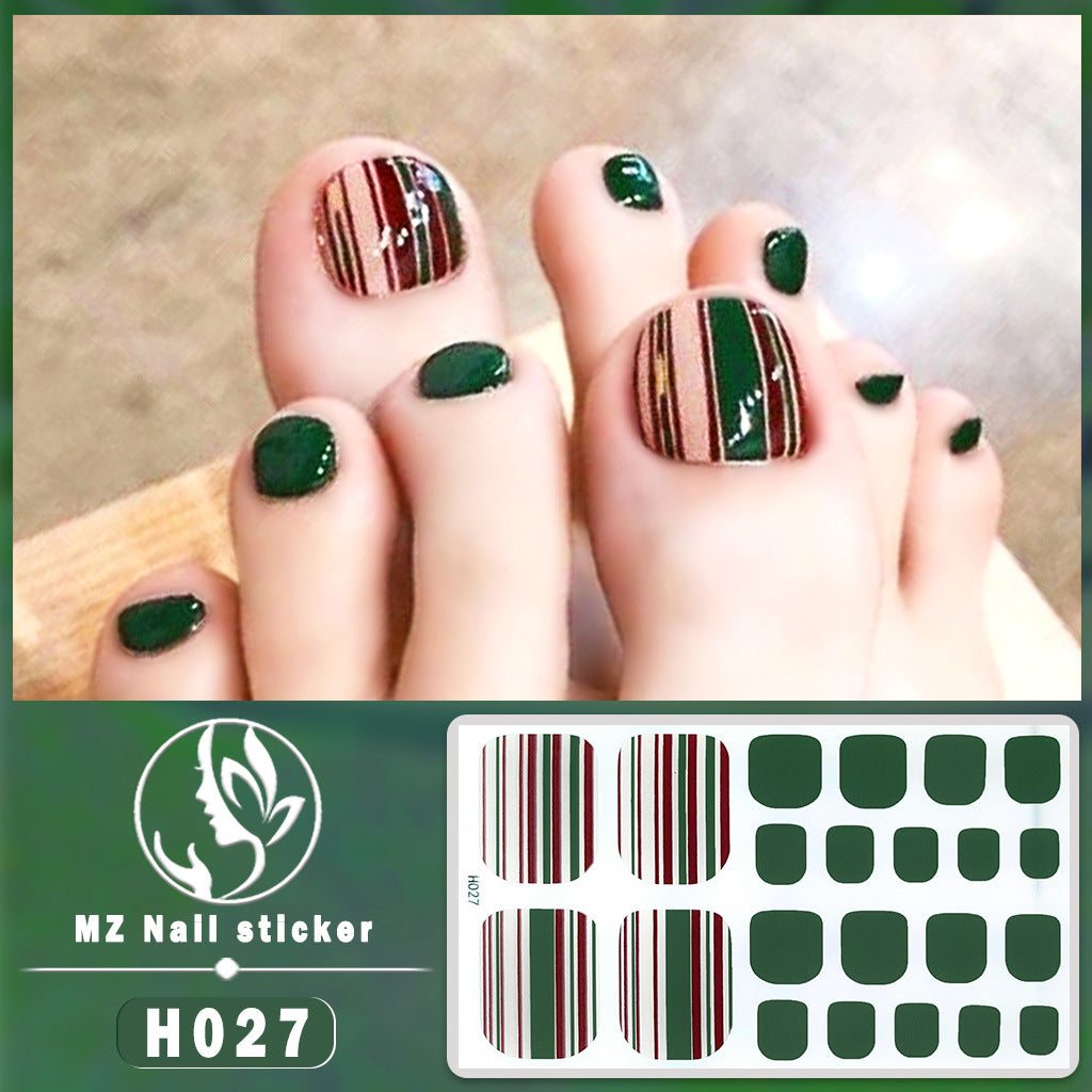 Feet Paper Imitation Diamond Waterproof Durable Nail Stickers