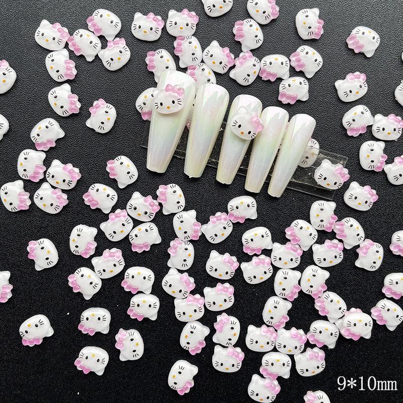 Cat Mini Small Cat's Head Pattern Black Nail Care Nail Art