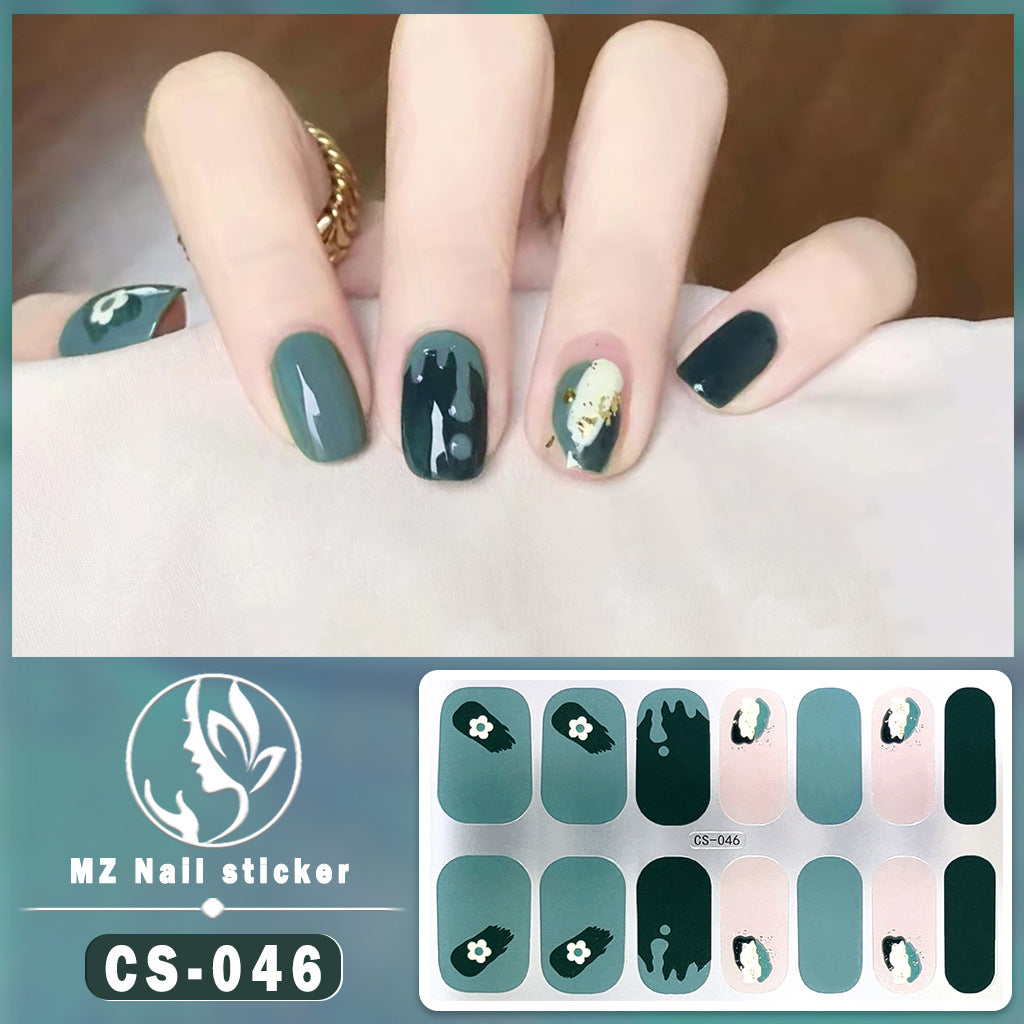 Applique Full Paste Blooming Contrast Color Nail Stickers