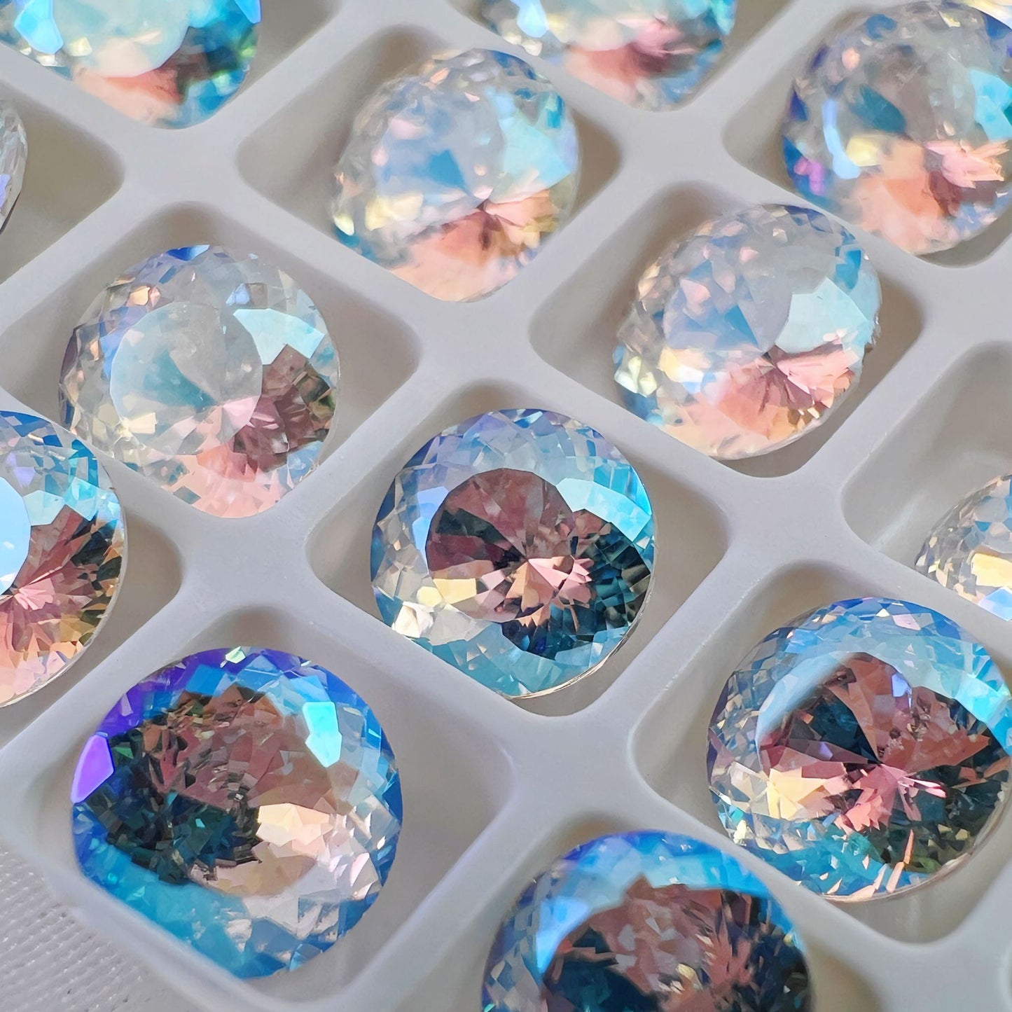 Round Bird's Nest Cutting Diamond Fat Square Silk Crystal Nail Art